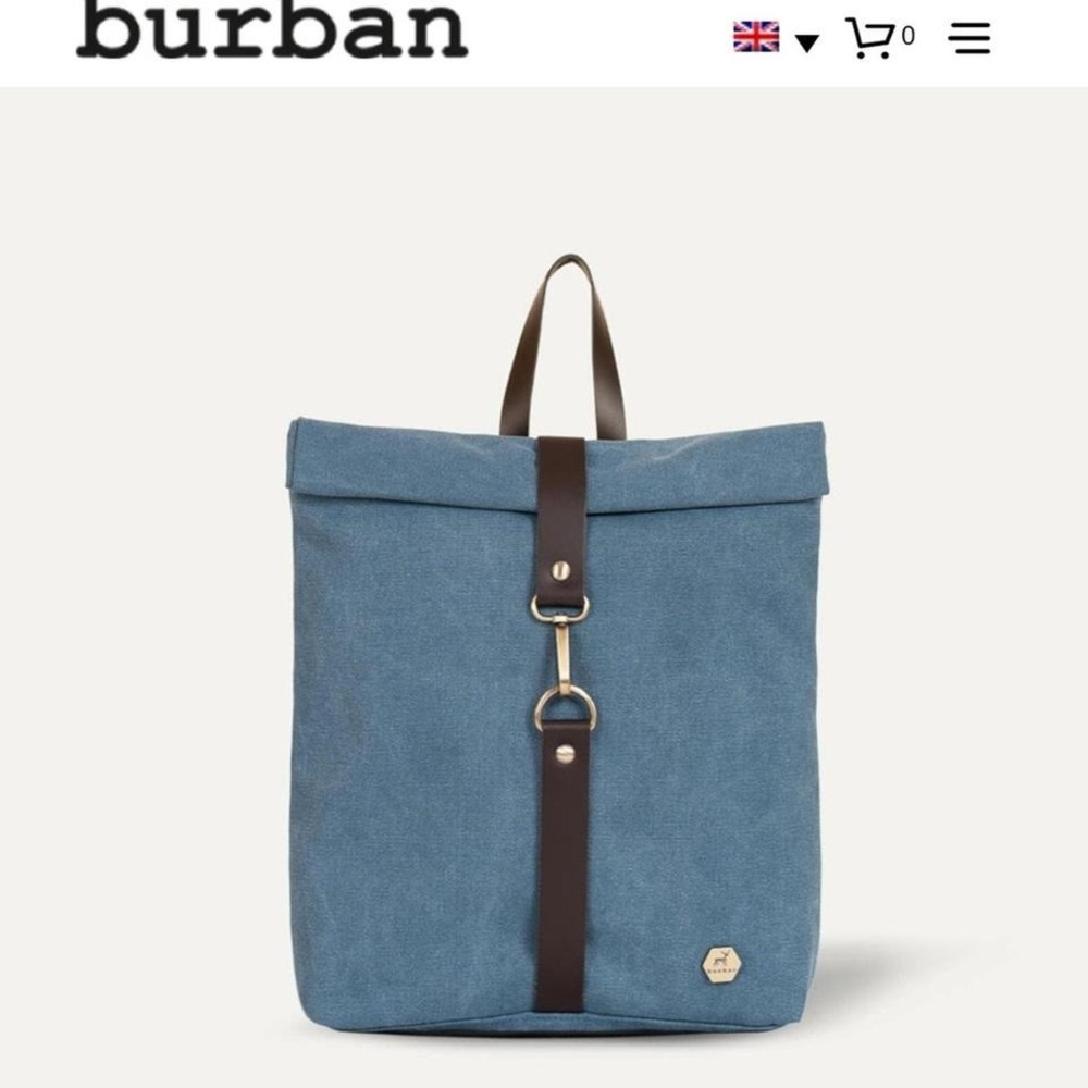 Burban blue canvas backpack
